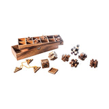 12 Escape Room Wooden Brain Teaser Puzzle Set