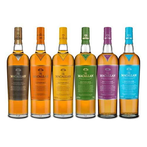 THE MACALLAN EDITION 1- 6 COMPLETE SET – (750ML) USA BOTTLING