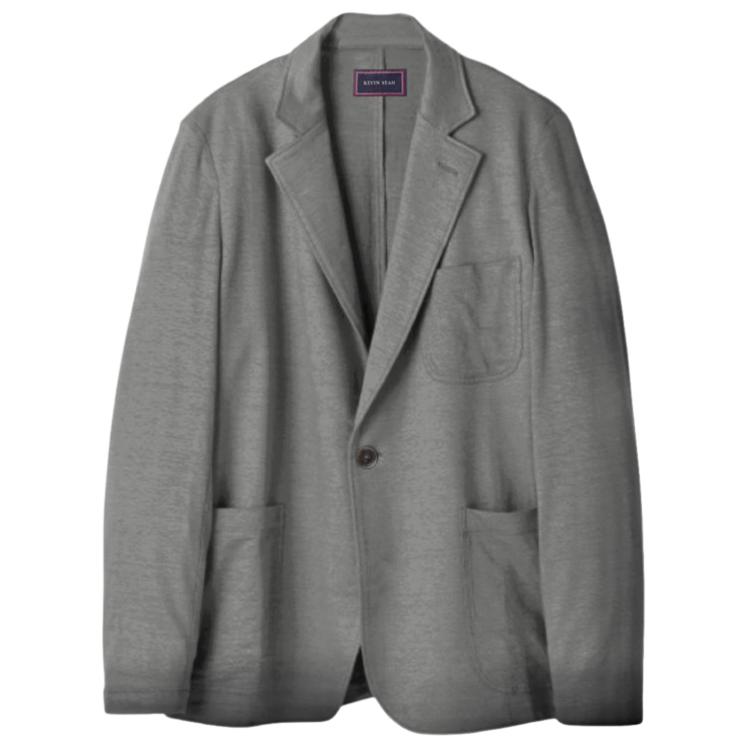 Stretch Wool Jersey Unstructured Jacket (Made to Order) Kevin Seah Online