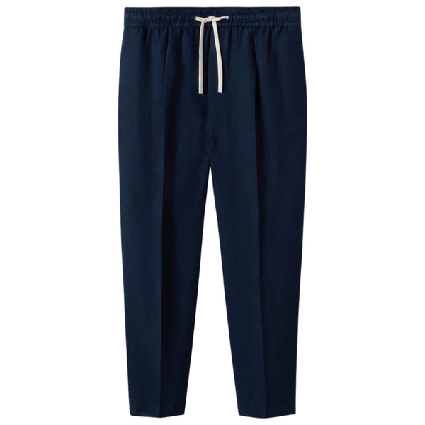 "FRANCO" Linen Pleated Jogger Trousers (Made to Order)