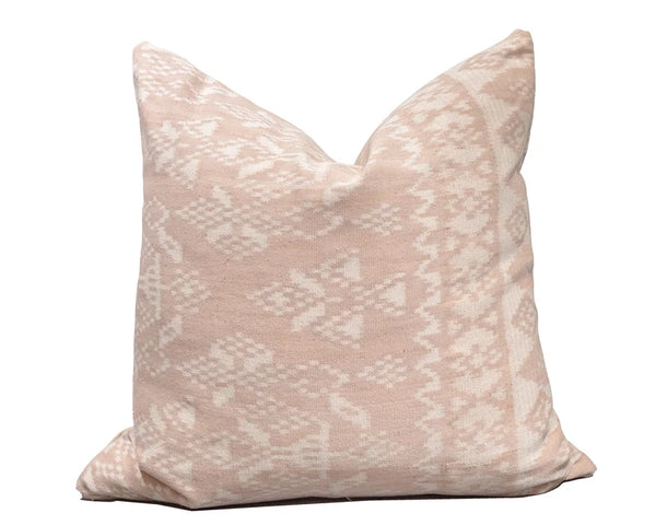 Handwoven Indonesian Ikat Cushion Cover - Pink
