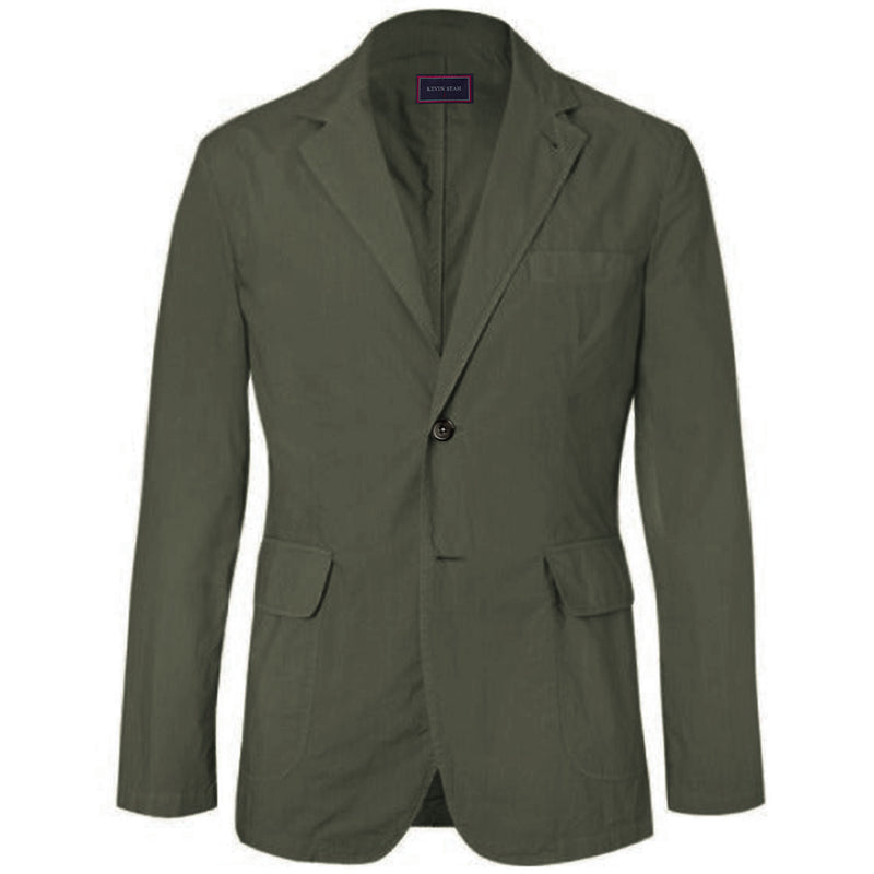 Lightweight Stretch Cotton Unstructured Jacket (Made to Order)