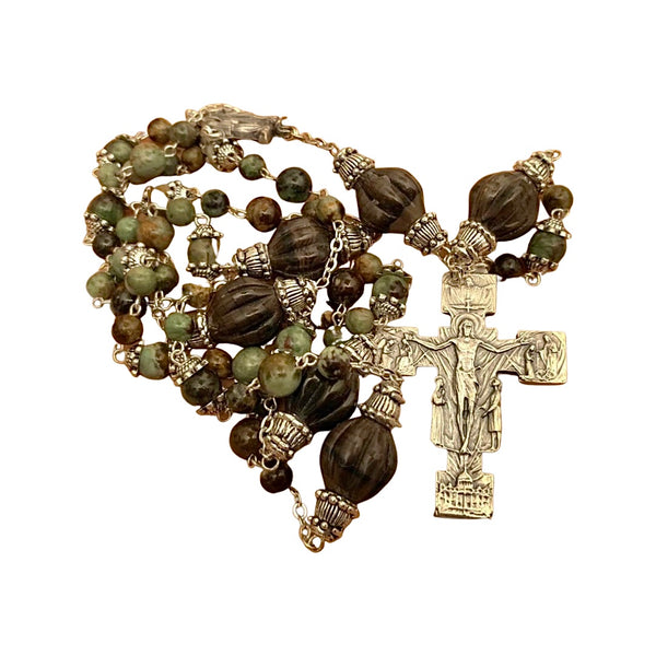 Rosary Necklace With Indonesian Opal