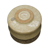 Japanese Chawan Matcha Bowl with Silver Rabbit Motif