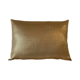 Reversible Golden Silver Silk Obi Cushion