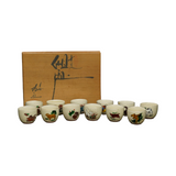 Vintage Japanese Zodiac Sake Cup 12pcs Set