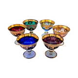 Vintage 1970’s Murano Harlequin Cups (Set of 6)