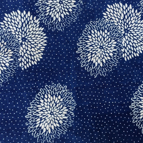 Floral Hand Dyed Indigo Print