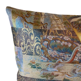 Reversible Golden Silk Obi Cushion - Patterns