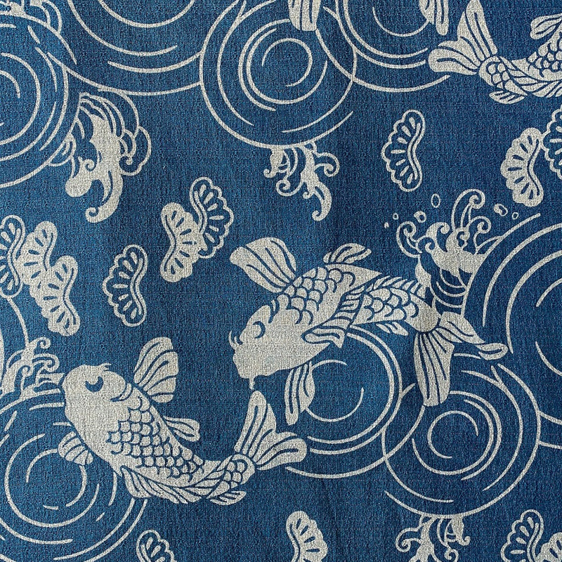 Fish Hand Dyed Indigo Print