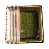 Tamayama Yasuo 
Oribe Ware Square Small Bowls by Tamayama Kiln – Set of 5