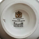 Vintage 1950’s Paragon English fine bone china wide rim floral teacup & saucer