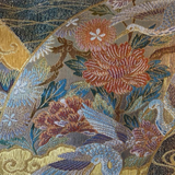 Reversible Golden Silk Obi Cushion - Patterns