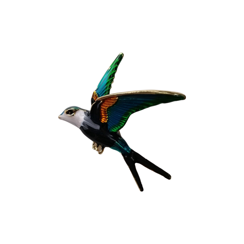 Enamel Swallow Pin