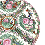 Vintage Rose Medallion Chinese Porcelain Plate