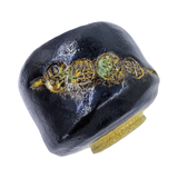 Black Raku Chawan by Kawasaki Waraku