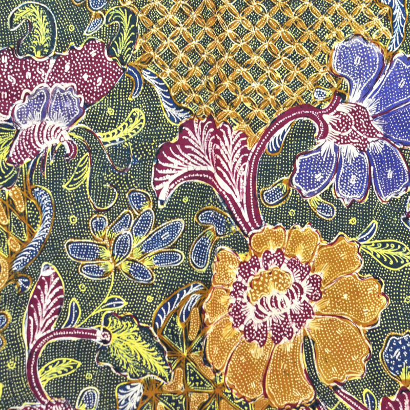 "Universe of Flowers" Vintage Hand Drawn Indonesian Cotton Batik Tulis