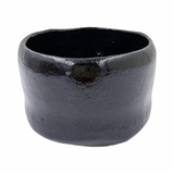 Black Raku Chawan by Kawasaki Waraku