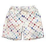 “RIPPED SQUARES” COTTON SHORTS