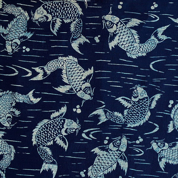 Fish Hand Dyed Indigo Print