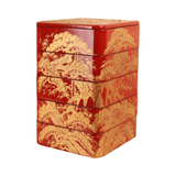 Vintage Japanese Hon-Shu-Nuri Kin Makie Jubako Stacking Lacquer Box