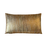 Red Reversible Golden Silk Obi Cushion - Flowers