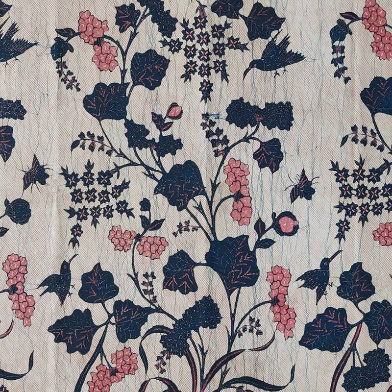 VINTAGE 1920's Mockingbirds ANTIQUE Indonesian Cotton Batik Tulis
