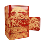 Vintage Japanese Hon-Shu-Nuri Kin Makie Jubako Stacking Lacquer Box