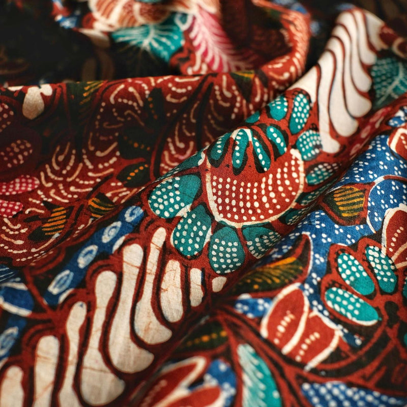 "Dlorong Liris” Motif from Sidomukti Hand Drawn Indonesian Cotton Batik Tulis