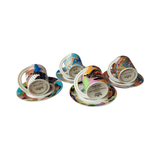 Vintage 1980’s set of 4 Rosenthal Cupola artists collection series Espresso Cups and Saucers