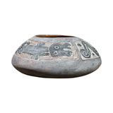 Vintage Mexican Sgraffito Folk Art Zoomorphic Clay Vase
