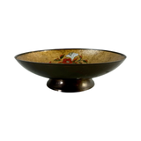 Vintage Cloisonné Brass Bowl with Bird & Flowers