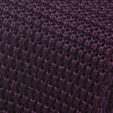 Dark Purple Silk Knitted Tie