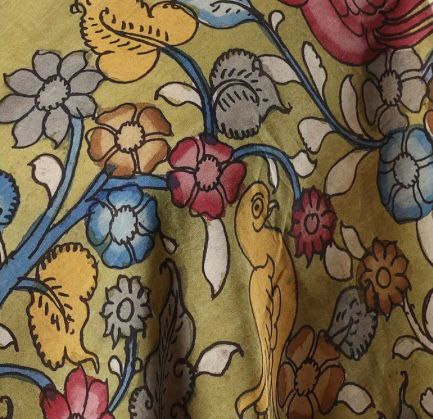 Hand Painted Kalamkari Silk