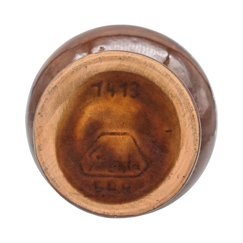 Vintage Mid Century Strehla Fat Lava Vase