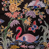 "Angsa" (Swan) Lake Scene in Sogan Style Hand Drawn Indonesian Cotton Batik Tulis
