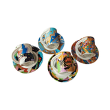 Vintage 1980’s set of 4 Rosenthal Cupola artists collection series Espresso Cups and Saucers