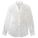 Count Collar Cotton Jacquard Long Sleeve Shirt (Made to order)