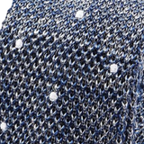 Denim Blue Polka Dot Silk Knitted Tie