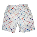 “RIPPED SQUARES” COTTON SHORTS