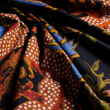 Dragon motif against "Mendung" Hand Drawn Indonesian Cotton Batik Tulis