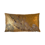Reversible Golden Silk Obi Cushion - Pines