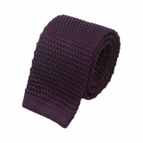 Dark Purple Silk Knitted Tie