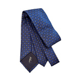 Blue Patterned Silk Tie