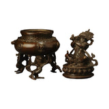 Tibetan Bronze Lion Incense Burner