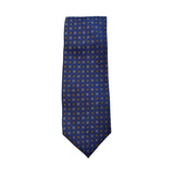 Blue Patterned Silk Tie