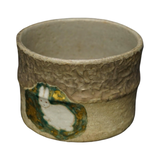 Japanese Chawan Matcha Bowl with Silver Rabbit Motif