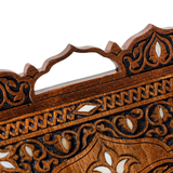 Handmade Wooden Tray with Mother of Pearl Inlay