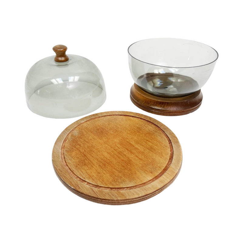 Vintage Mid Century two tiered globe charcuterie display