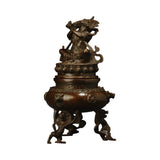 Tibetan Bronze Lion Incense Burner